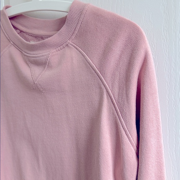 Pact 100% organic cotton women PINK Crewneck Terry Sweatshirt size S - Picture 5 of 9
